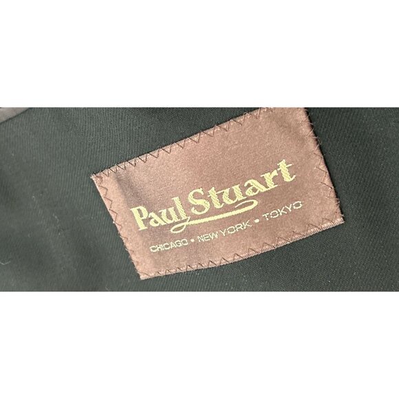 Paul Stuart Mens Classic Black Wool Suit Jacket 2 Button Notch Lapel Blazer Size - Picture 7 of 9
